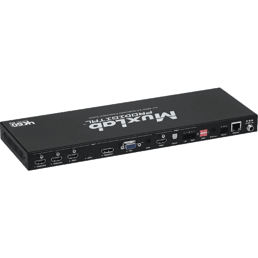 MuxLab 500445 - Selector de Presentación Multimedia 6x1 4K/60 HDMI/DP/VGA/USB-C - Tempo Shop
