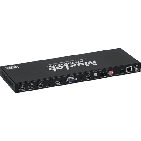 MuxLab 500445 - Selector de Presentación Multimedia 6x1 4K/60 HDMI/DP/VGA/USB-C - Tempo Shop
