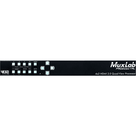 MuxLab 500446 - Procesador de Vídeo HDMI 4x2 4K Quad View con Multiview y Switching Continuo - Tempo Shop