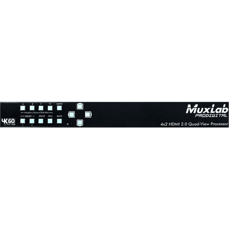 MuxLab 500446 - Procesador de Vídeo HDMI 4x2 4K Quad View con Multiview y Switching Continuo - Tempo Shop