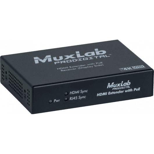 MuxLab 500451-POE-RX - Receptor HDMI sobre HDBaseT con PoE y soporte 4K UHD - Tempo Shop