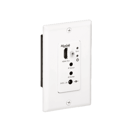 MuxLab 500451-WP-DEC-RX - Receptor de Pared HDMI sobre HDBaseT (4K/60Hz) - Tempo Shop