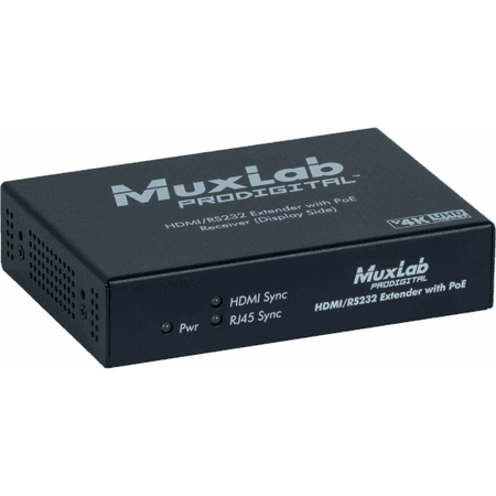 MuxLab 500454-POE-RX - Receptor HDMI RS232 IR HDBaseT 4K con alimentación PoE - Tempo Shop