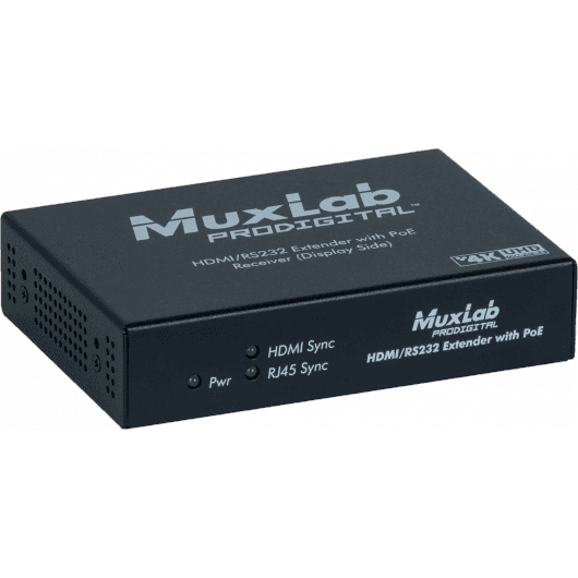 MuxLab 500454-POE-RX - Receptor HDMI RS232 IR HDBaseT 4K con alimentación PoE - Tempo Shop