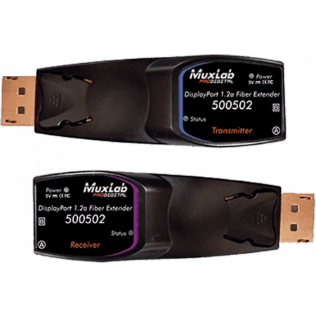 MuxLab 500502 - Kit Extensor de Fibra Óptica DisplayPort 1.2a 4K - Tempo Shop