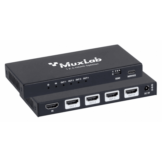MuxLab 500511 - Splitter HDMI 2.1 1x4 con Downscaling y Ancho de Banda de 48Gbps - Tempo Shop
