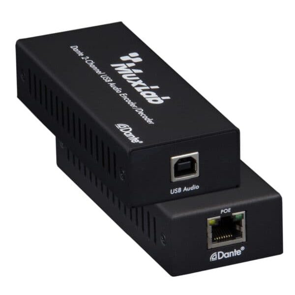 MuxLab 500550 - Codificador y Decodificador de Audio USB Dante de 2 Canales - Tempo Shop