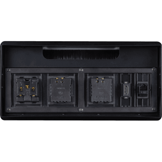 MuxLab 500610 - Caja de Conexión de Mesa Modular para 8 Ranuras (Negro) - Tempo Shop