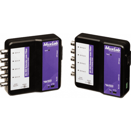 MuxLab 500732 - Kit de Extensión 6G-SDI sobre Fibra Óptica (OM3/OM4) - Tempo Shop