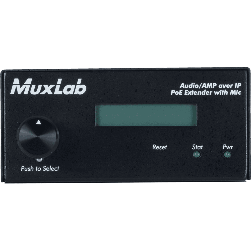 MuxLab 500755-AMP-TX - Transmisor de Audio sobre IP con Entrada de Micrófono - Tempo Shop