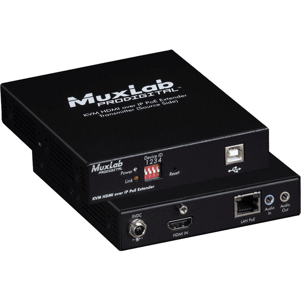 MuxLab 500772-TX - Transmisor HDMI KVM sobre IP con soporte 4K y PoE - Tempo Shop