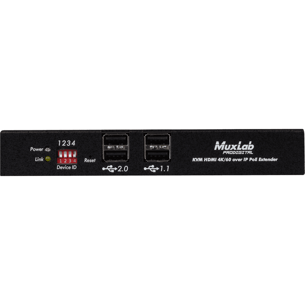 MuxLab 500800-RX - Receptor KVM sobre IP 4K/60 con PoE - Tempo Shop