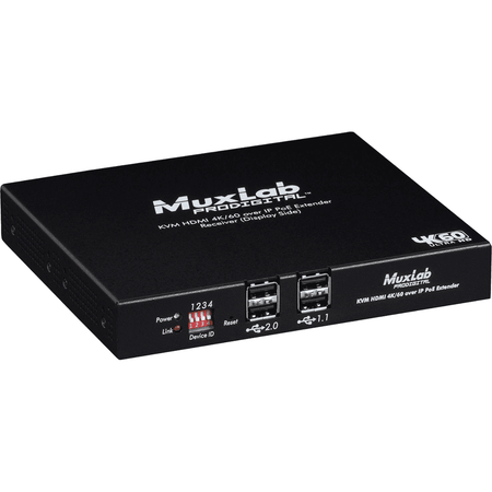 MuxLab 500800-RX - Receptor KVM sobre IP 4K/60 con PoE - Tempo Shop