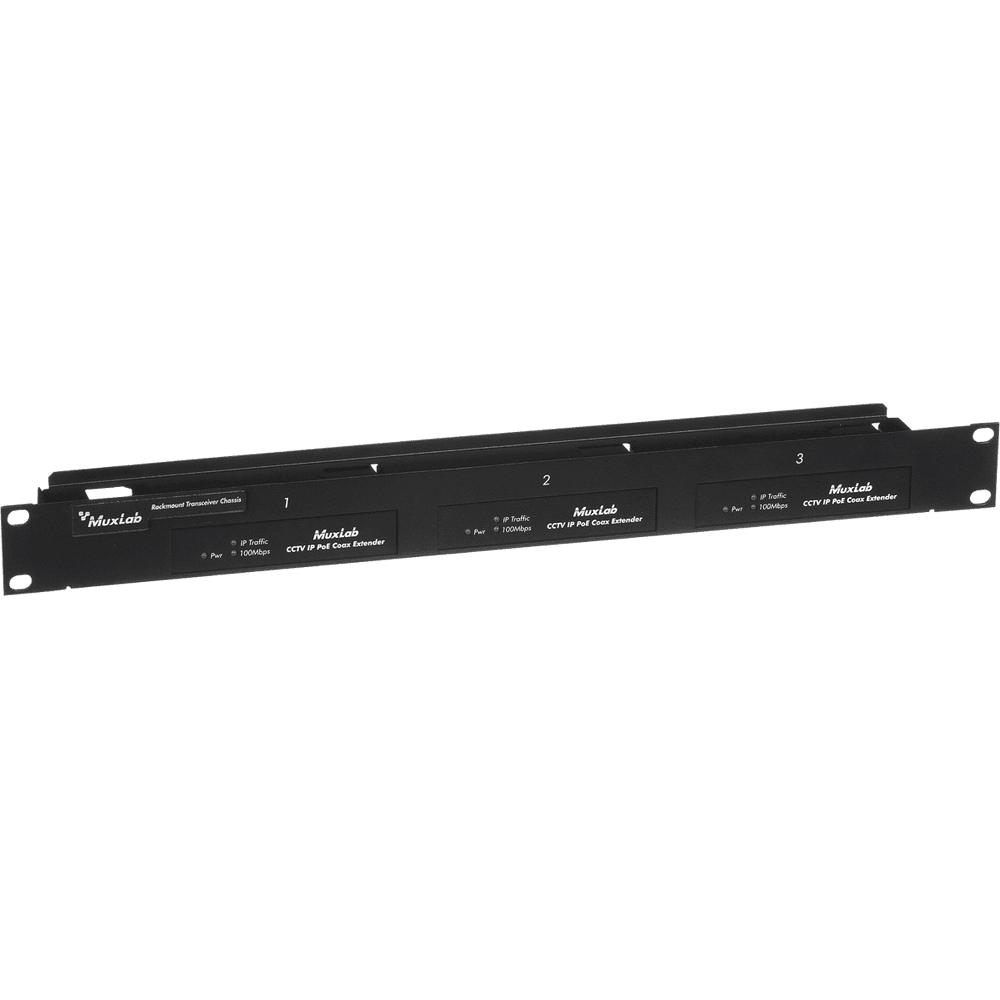 MuxLab 500905 - Chasis Enrackable 1U para 3 Transceptores - Tempo Shop