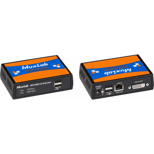 MuxLab IMU-500391 - Kit Extensor KVM DVI y USB 2.0 de Largo Alcance (HDBaseT) - Tempo Shop