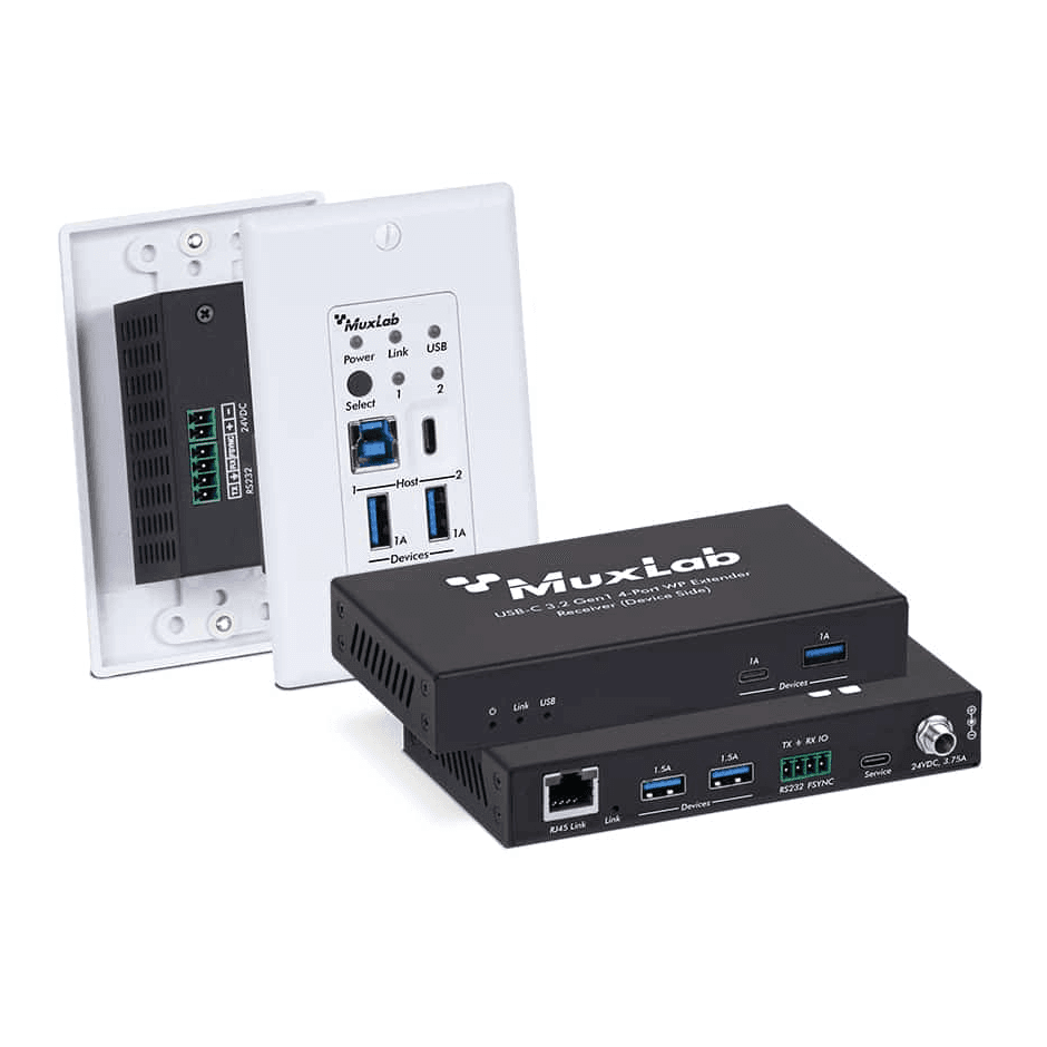 MuxLab IMU-500535 - Kit de extensión USB-C - 4 puertos 3.2 - WP - 100m - Tempo Shop