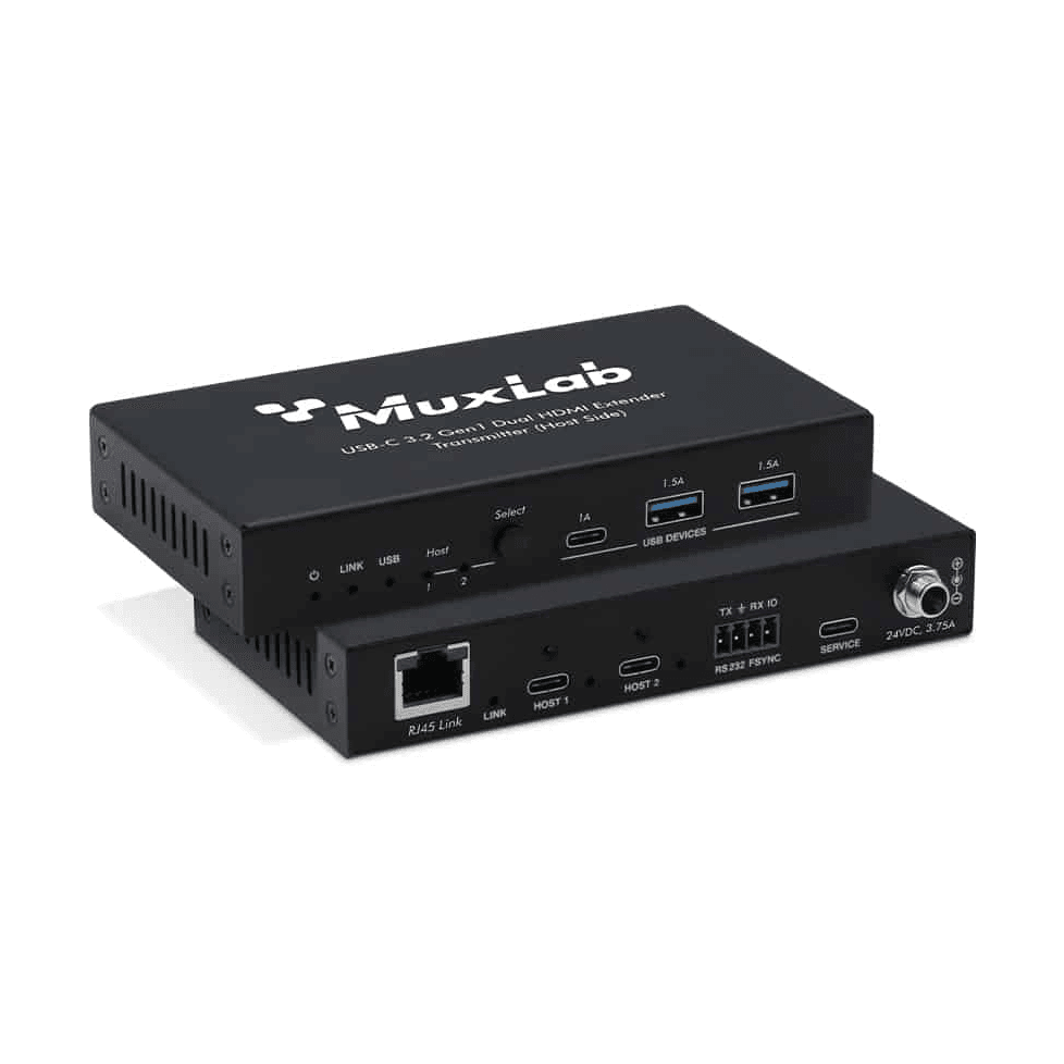 MuxLab IMU-500536 - Kit de extensión USB-C - HDMI dual 3.2 - 100m - Tempo Shop
