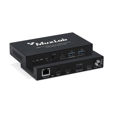 MuxLab IMU-500536 - Kit de extensión USB-C - HDMI dual 3.2 - 100m - Tempo Shop