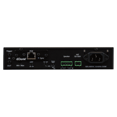 MuxLab IMU-500553 - Amplificador de potencia Dante de 2 canales 240W - Solución compacta de audio en red - Tempo Shop