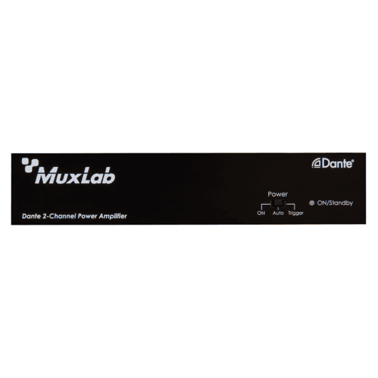 MuxLab IMU-500553 - Amplificador de potencia Dante de 2 canales 240W - Solución compacta de audio en red - Tempo Shop