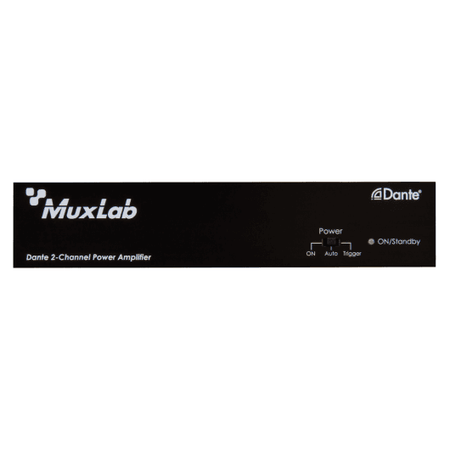 MuxLab IMU-500553 - Amplificador de potencia Dante de 2 canales 240W - Solución compacta de audio en red - Tempo Shop