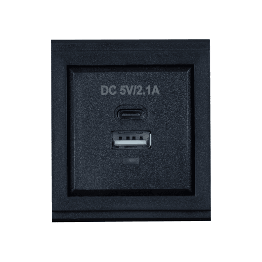 MuxLab IMU-500617 - Módulo de Carga Dual USB-A y USB-C para Panel de Mesa 500610 - Tempo Shop