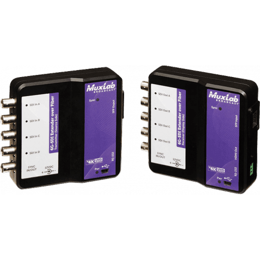 MuxLab IMU-500732-SM80 - Kit de Extensión de Fibra Óptica 6G-SDI de Largo Alcance (80 km, Monomodo) - Tempo Shop