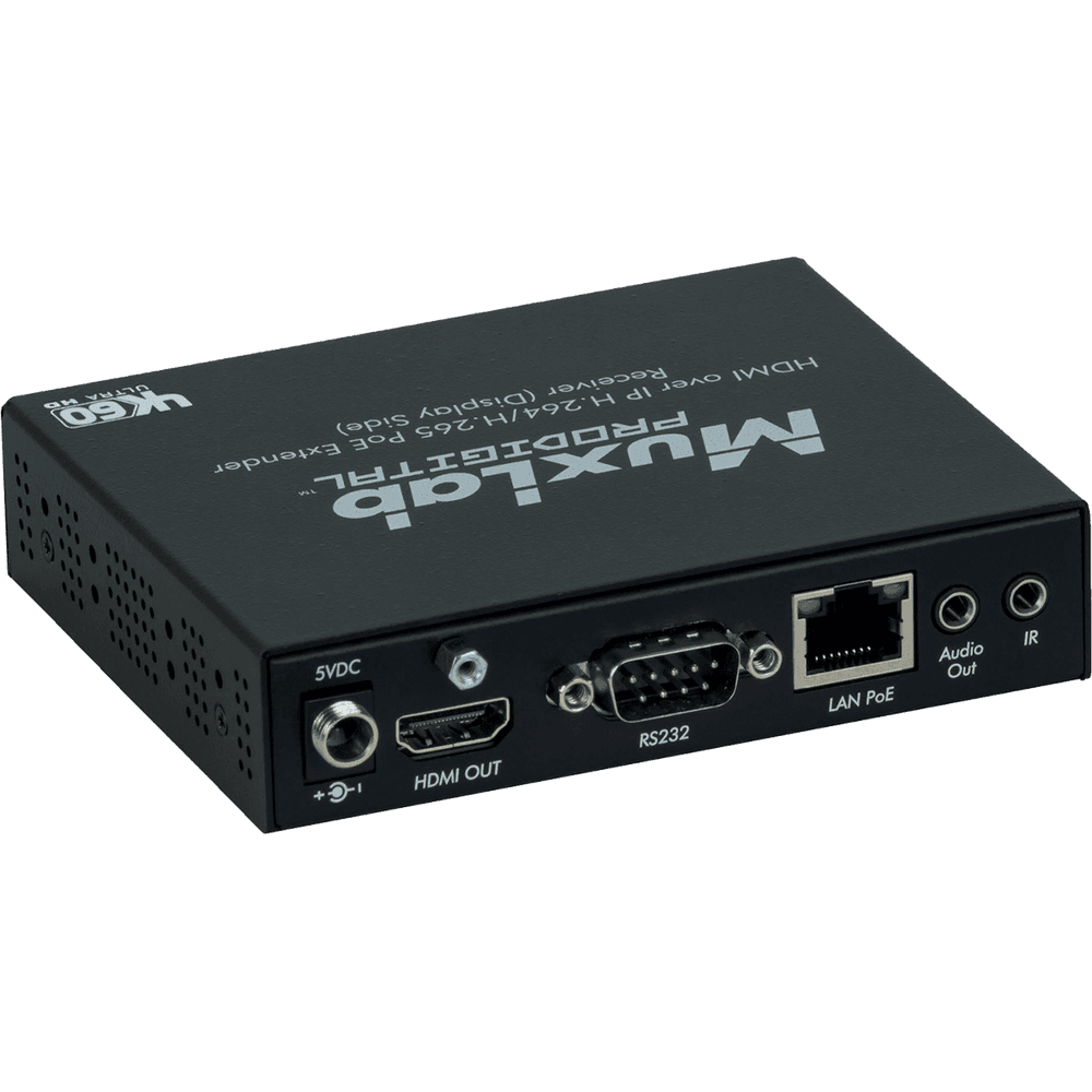 MuxLab IMU-500762-RX - Receptor HDMI sobre IP H.264/H.265 con PoE - Tempo Shop