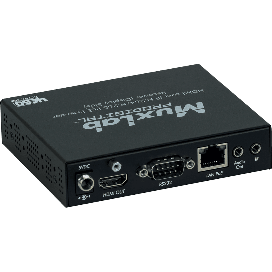 MuxLab IMU-500762-RX - Receptor HDMI sobre IP H.264/H.265 con PoE - Tempo Shop