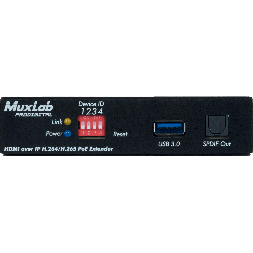 MuxLab IMU-500762-RX - Receptor HDMI sobre IP H.264/H.265 con PoE - Tempo Shop