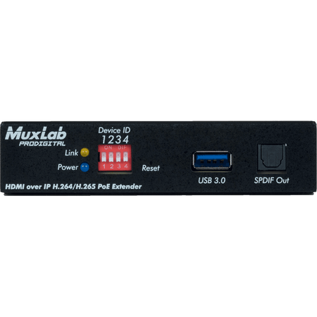 MuxLab IMU-500762-RX - Receptor HDMI sobre IP H.264/H.265 con PoE - Tempo Shop