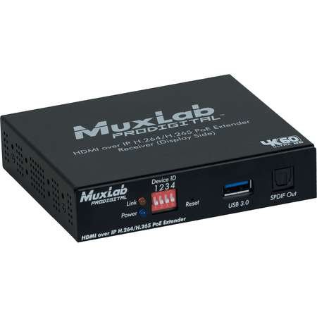 MuxLab IMU-500762-RX - Receptor HDMI sobre IP H.264/H.265 con PoE - Tempo Shop