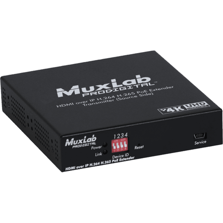 MuxLab IMU-500763-TX - Transmisor AV sobre IP HDMI 4K/30 con PoE y RS232 - Tempo Shop