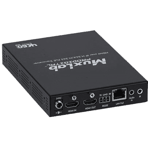 MuxLab IMU-500764-TX - Transmisor HDMI sobre IP H.264/H.265 con PoE - Tempo Shop