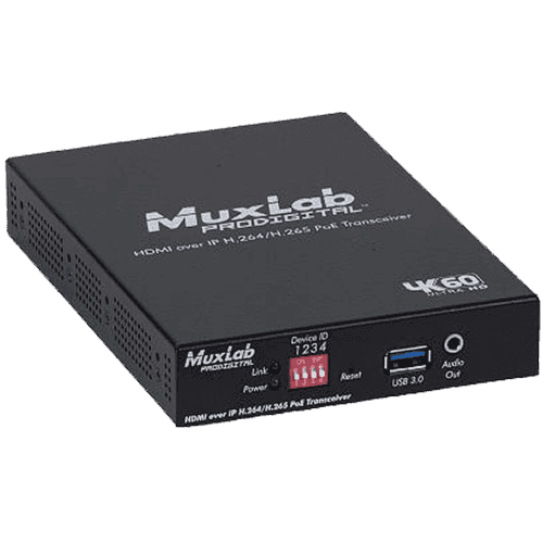 MuxLab IMU-500764-TX - Transmisor HDMI sobre IP H.264/H.265 con PoE - Tempo Shop