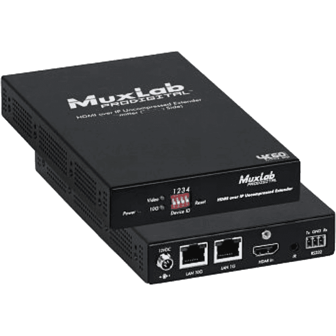 MuxLab IMU-500768-RX - Receptor AV sobre IP HDMI 4K/60 PoE RS232 - Tempo Shop