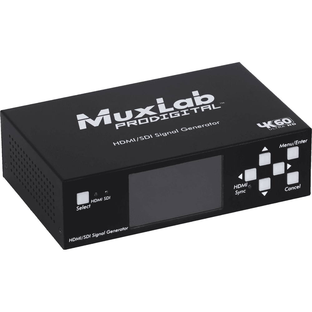 MuxLab IMU-500830 - Generador de señales HDMI 2.0/3G-SDI portátil - Tempo Shop