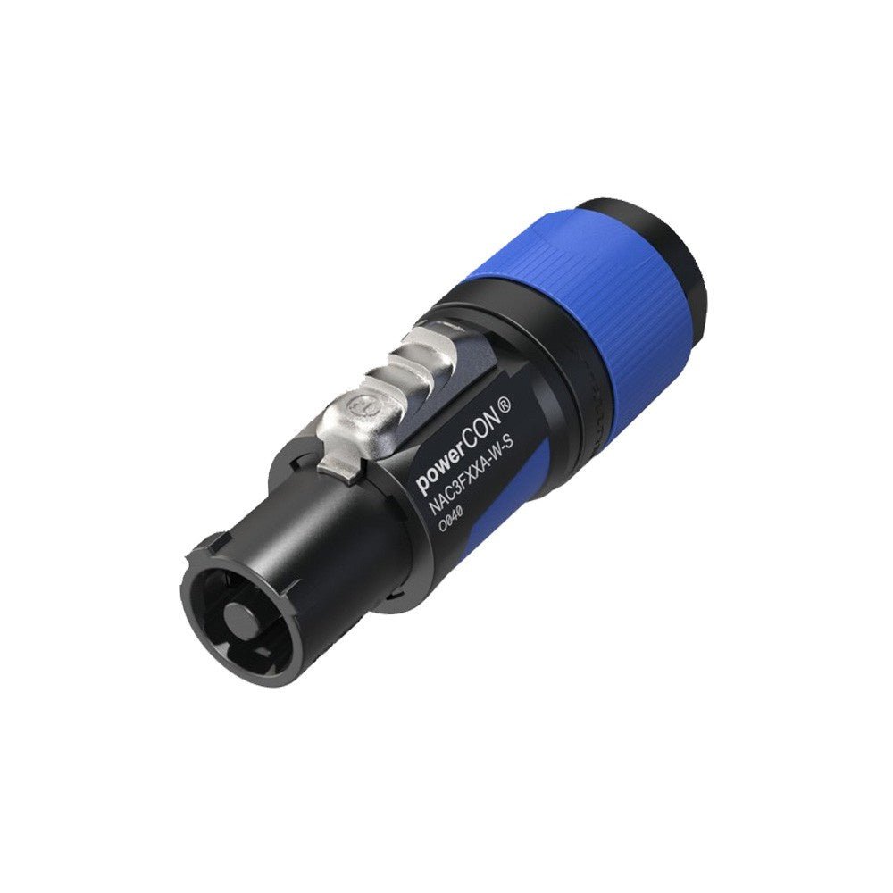 Neutrik NAC3FXXA - W - S - Conector powerCON blue PowerIn small - Tempo Shop