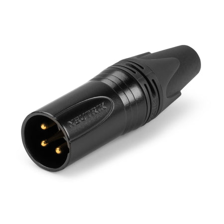 Neutrik NC3MXX - B - Conector XLR 3 Pin macho con cuerpo negro y contactos dorados - Tempo Shop