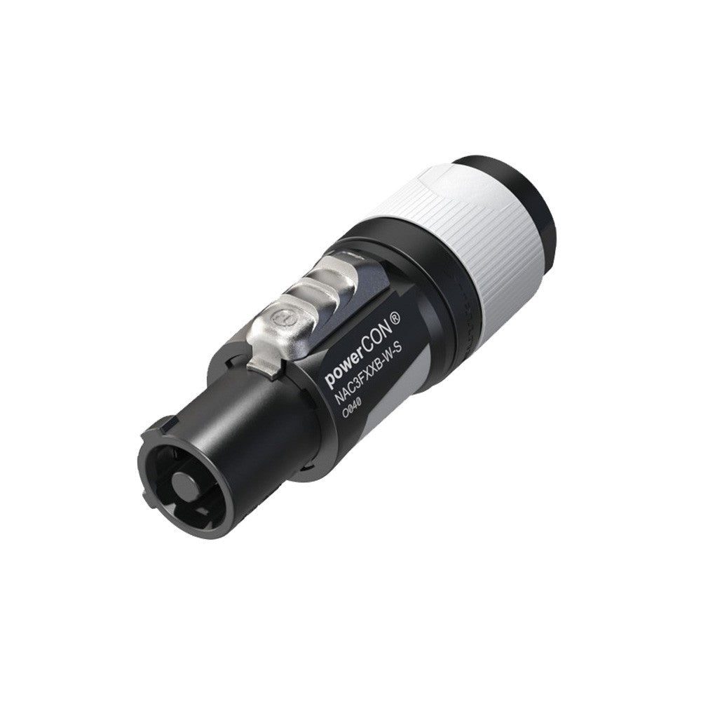 Neutrik NAC3FXXB - W - S - Conector powerCON® white PowerOut Small - Tempo Shop