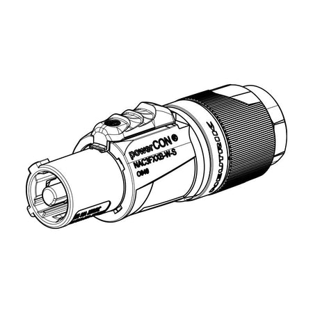 Neutrik NAC3FXXB-W-S - Conector Powercon Aéreo Gris Salida 16A - Tempo Shop