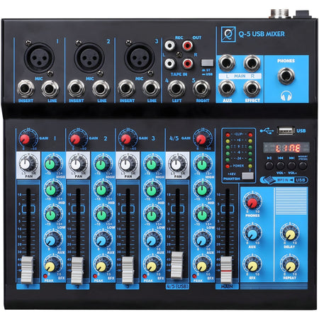 OQAN MIXER Q5 MK2 USB - Mesa de mezclas de 5 canales - Tempo Shop