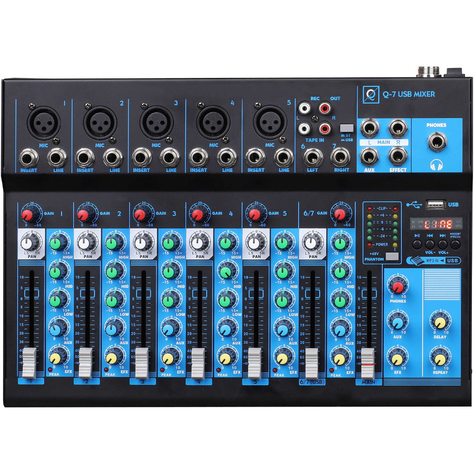 OQAN MIXER Q7 MK2 USB - Mesa de mezclas 7 canales - Tempo Shop
