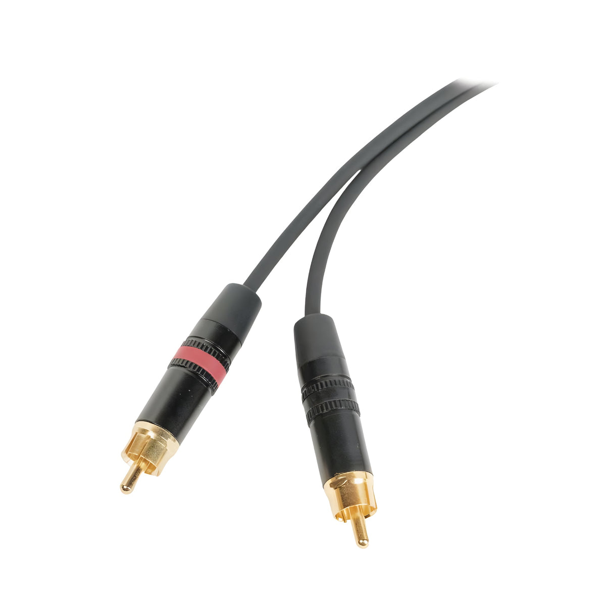 OQAN QABLP - Cable 2x Jack Mono - 2x RCA Dorado/Negro de 1,5m - Tempo Shop