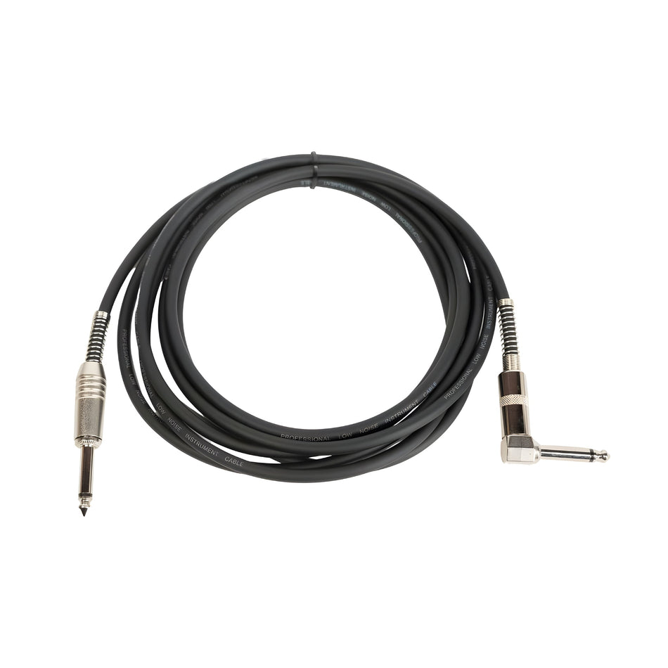 OQAN QABLP - Cable Jack Mono Acodado - Jack Mono Metal Plateado de 3m - Tempo Shop