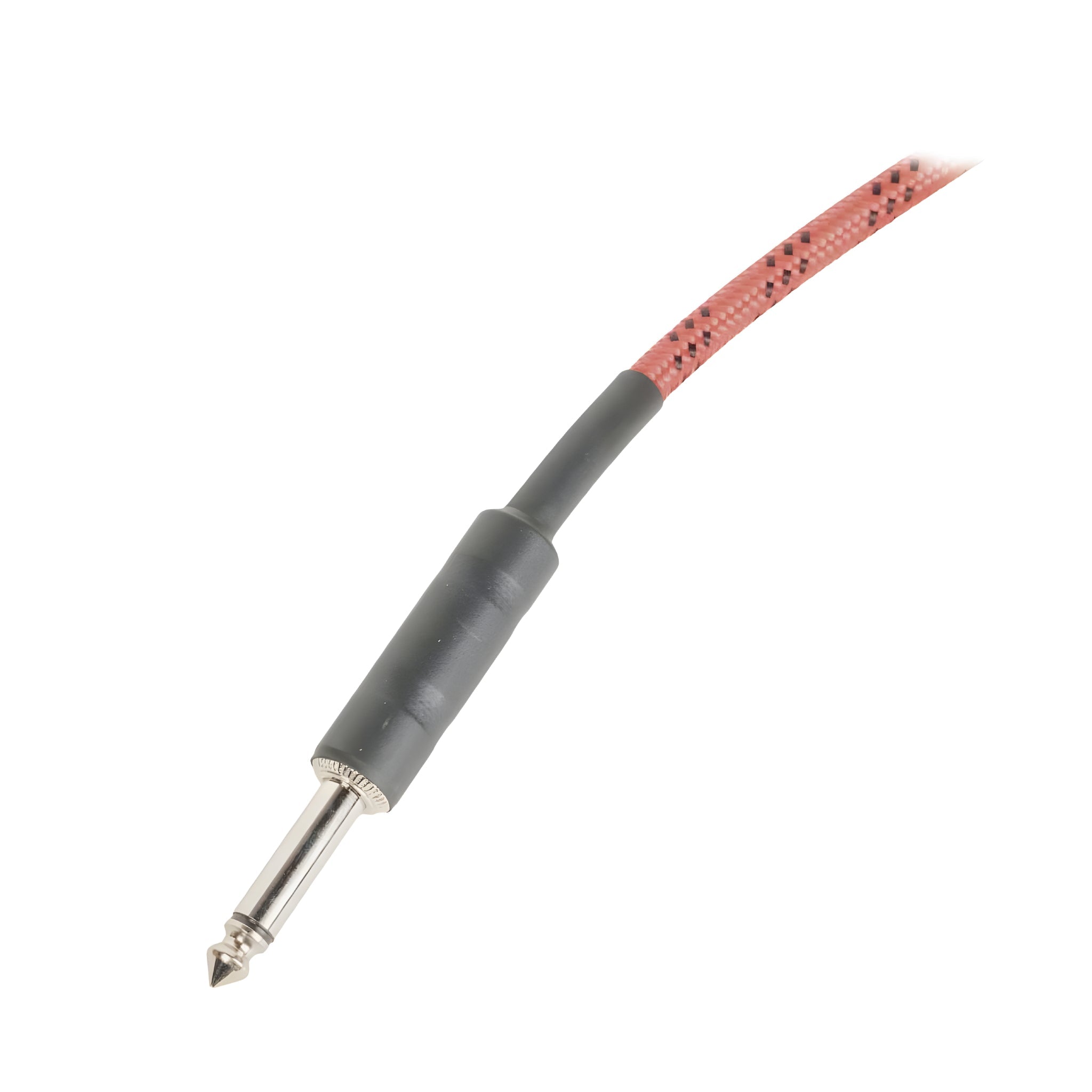 OQAN QABLP - Cable Jack Mono Acodado - Jack Mono Textil Rojo/Negro de 3m - Tempo Shop