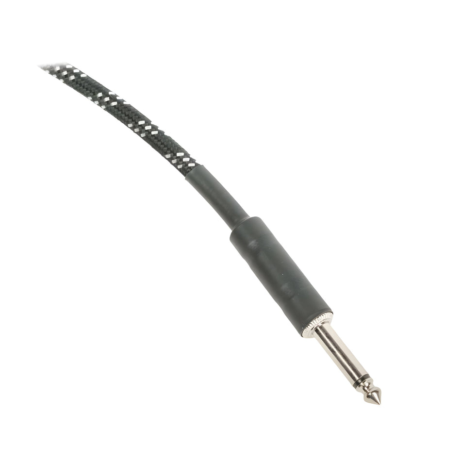 OQAN QABLP - Cable Jack Mono - Jack Mono Textil Negro/Blanco de 3m - Tempo Shop