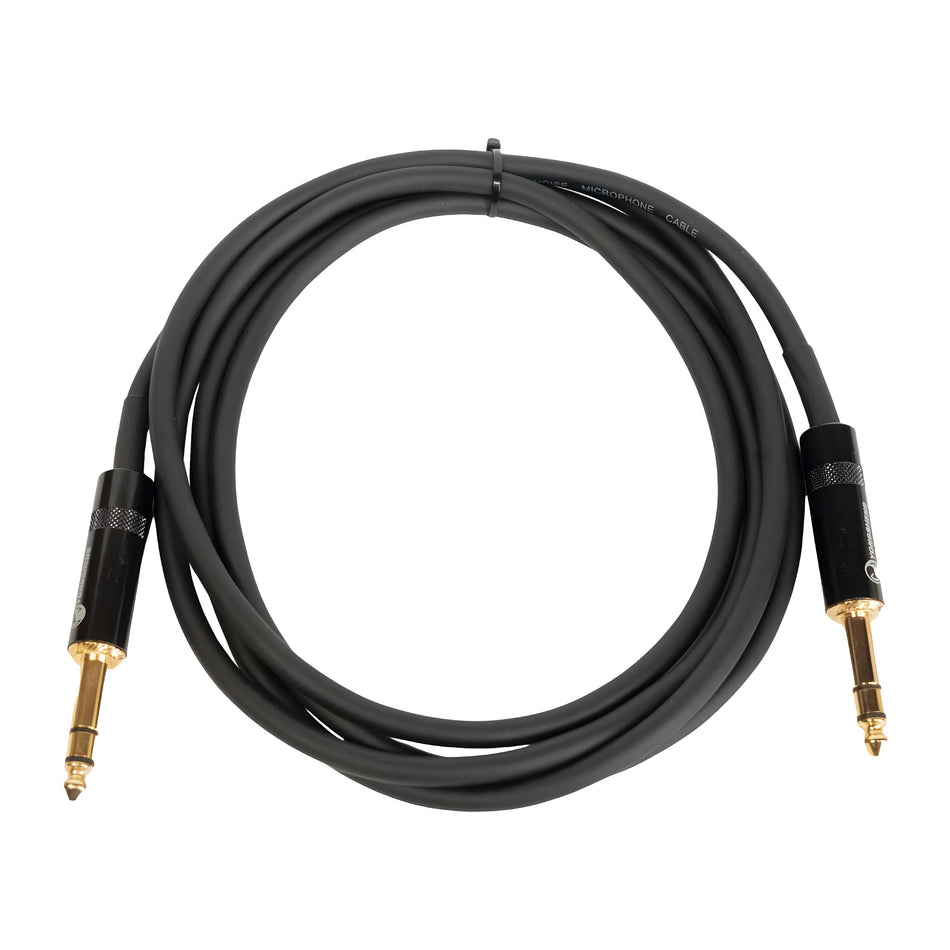OQAN QABLP - Cable Jack Stereo - Jack Mono Stereo Dorado/Negro de 3m - Tempo Shop