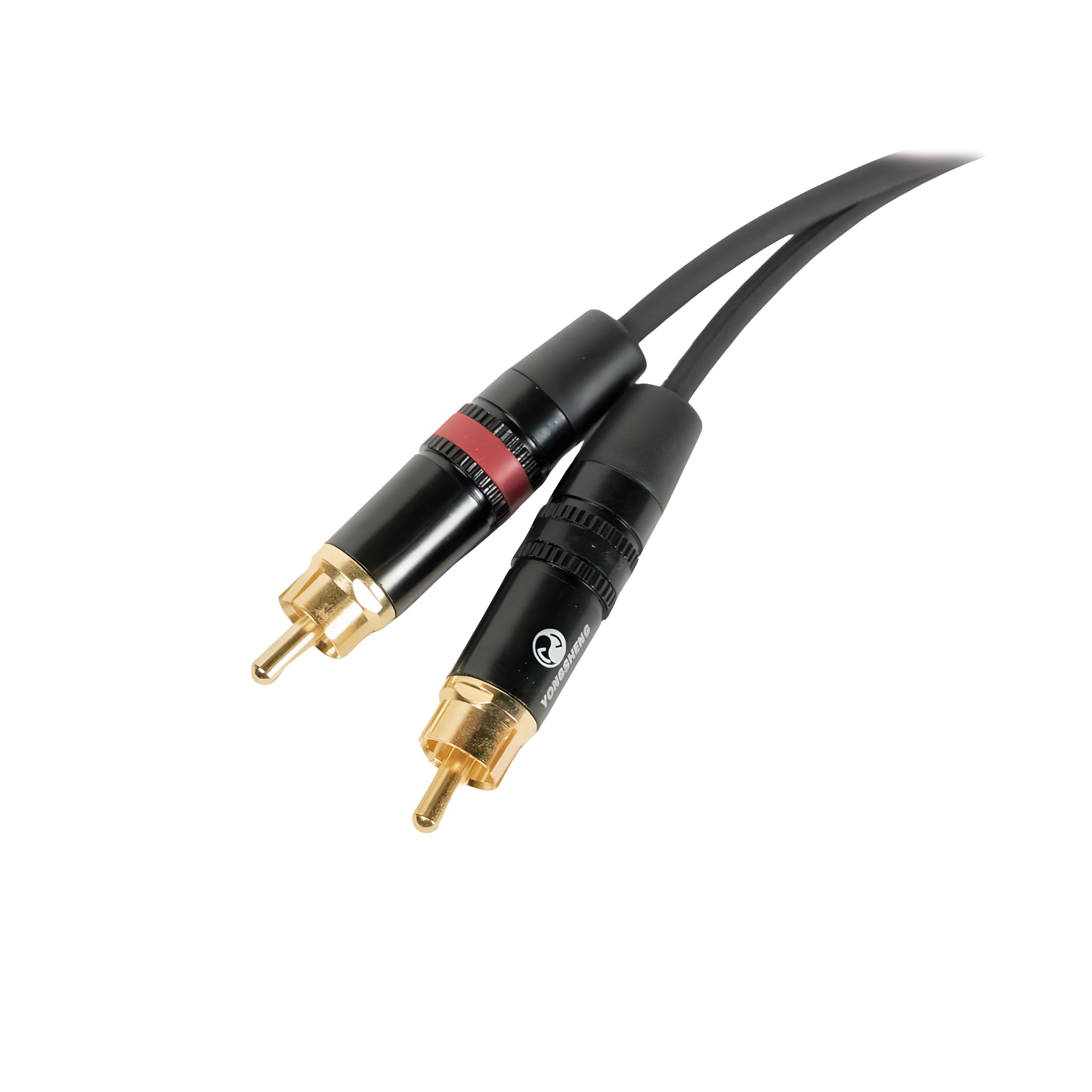 OQAN QABLP - Cable Mini Jack Stereo - 2x RCA Dorado/Negro de 1,5m - Tempo Shop