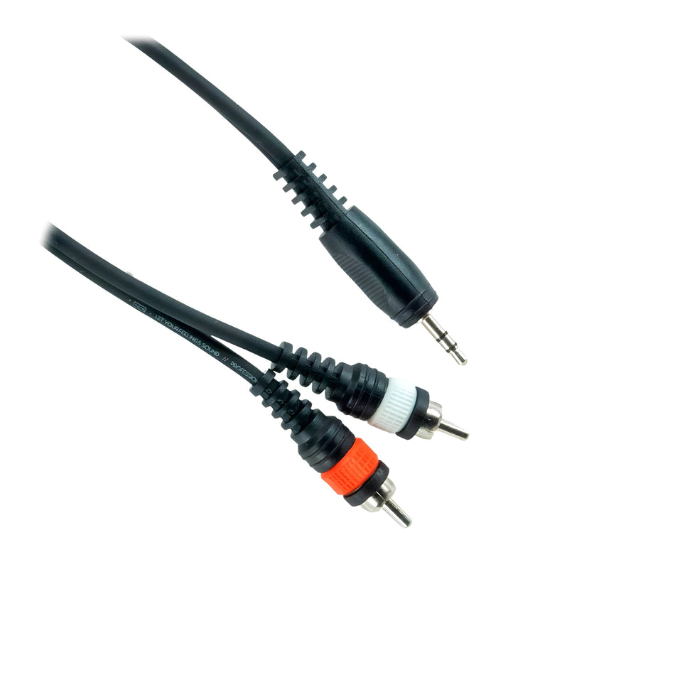 OQAN QABLP - Cable Mini Jack Stereo - 2x RCA Moldeado de 1,8m - Tempo Shop